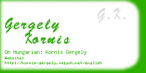 gergely kornis business card